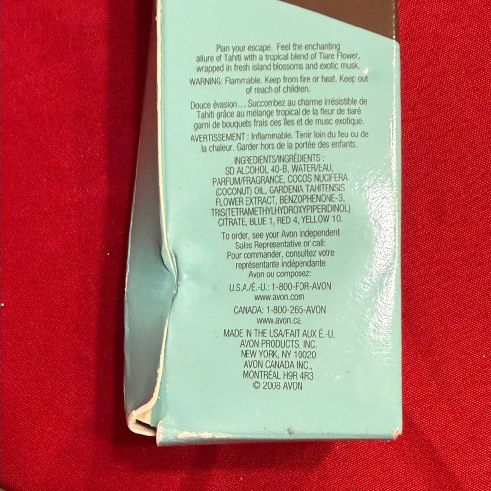 Avon Tahitian Holiday Perfume Spray Eau de Toilette With Box Vintage Rare - Picture 15 of 16